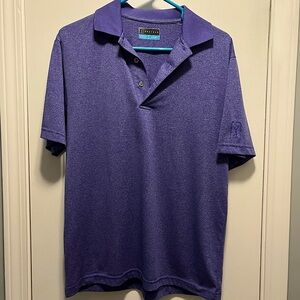 PGA Tour Golf Men's Small Lightweight Purple Polo Shirt